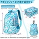 thumbnail image 2 of Mochila BLUEFAIRY para niñas con lonchera para niños de 4 a 12 años, color azul, 2 of 9