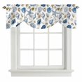 thumbnail image 2 of Summer Marine Life Tie Up Valances Curtain, Adjustable Kitchen Watercolor Conch Starfish Ocean Shell Vintage Valances for Windows Decor, Rod Pocket Short Curtains Set for Bedroom/Bathroom, 60"x18", 2 of 9