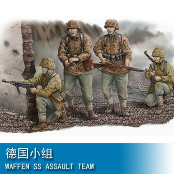 Trumpeter 00405 1/35 scale ARMED SS ASSAULT TEAM PLASTIC MODEL kit