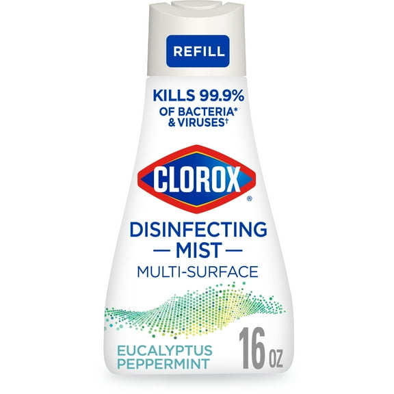 Clorox Disinfectant Mist Refill, Multi-Surface Spray, Eucalyptus Peppermint, 16 fl oz