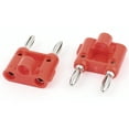 thumbnail image 2 of 5pcs Red 4mm Wire Dual Port Banana Male Plug Adapter Audio Jack for Speaker, 2 of 2