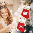 thumbnail image 5 of 1PC Christmas Hanging Stockings, Red Non-woven Xmas Stocking, Fireplace Hanging Stocking, Applique Christmas Gift Socks, Christmas Stocking, Stockings Christmas, Mini Christmas Stockings Bulk,Red, 5 of 6