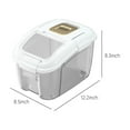 thumbnail image 3 of LiUMX Large Capacity Sealed Rice Container | 5kg Airtight Food Storage Bucket with Visual Window & One-Button Opening | Kitchen Grain Dispenser for Rice, Flour, Cereal & Pet Food | White or Green, 3 of 5