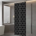 thumbnail image 3 of Black Morocco Window Privacy Film, Geometric Leaf Diamond Lattice Abstract Static Cling UV Sun Blocking Heat Control Window Tint, Non-Adhesive One Way Windows Privacy Cover 29.5''x78.7'', 3 of 7