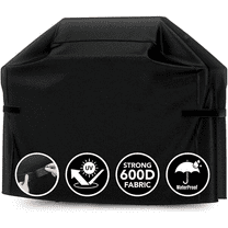 Heavy Duty BBQ Grill Cover for Outdoor Grill, 64 Inch – Waterproof, Weather Resistant, UV & Fade Resistant with Adjustable Straps – Gas Grill Cover for Weber, Genesis, Charbroil, etc. Black