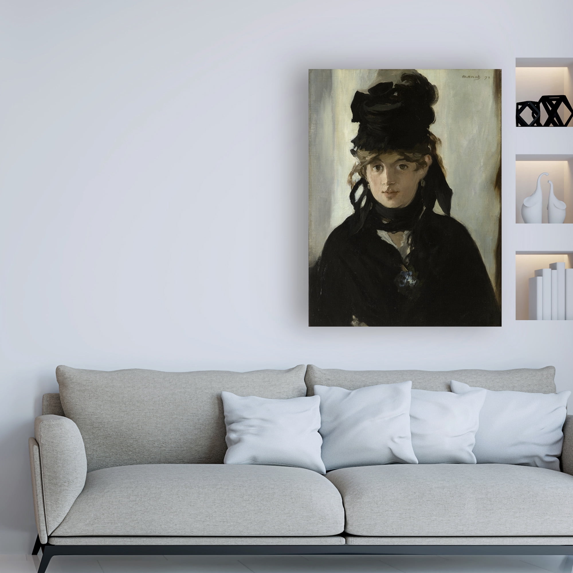 Manet 'Berthe Morisot with a bouquet of Violets' Canvas Art