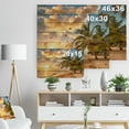 thumbnail image 5 of Designart 'Beautiful Beach of Island Barbados ' Modern Seascape Print on Natural Pine Wood, 5 of 5