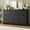 Black, variant on ASTUVIA 7 Drawer Dresser for Adult - Wide TV Stand with Anti-Tip Metal Rails for Bedroom Living Room,Brown