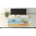 thumbnail image 2 of Graphic Beach Computer Mouse Pad, Summer Leisure Scene at Coast Ocean Sailboat Parasol and Chair Cartoon Style, Rectangle Non-Slip Rubber Mousepad Large, 31" x 12", Multicolor, by Ambesonne, 2 of 2