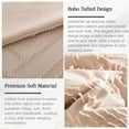 thumbnail image 5 of Davulos 7 Pieces Tufted Bed in a Bag King Comforter Set with Sheets ,Khaki Shabby Chic Boho Complete Beddding Sets with Comforter, Sheets, Pillowcases & Shams, 5 of 9