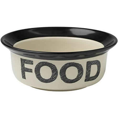 Petrageous Designs Pooch Basics Food or Water Bowl 6 x 2.5 - Dogs of All Sizes, Holds 2 Cups of Food - Dishwasher and Microwave Safe