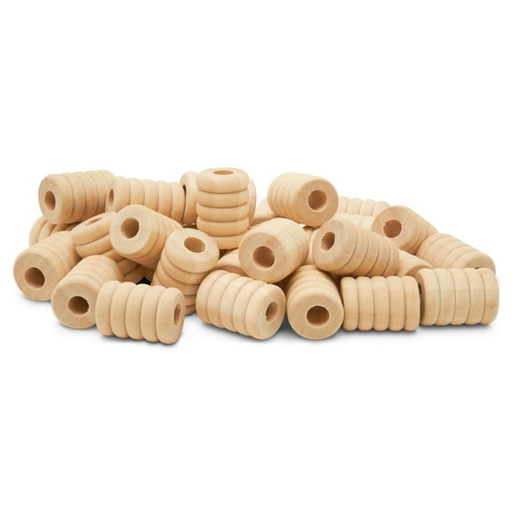 Wooden Beehive Beads, 3/4 inch, Pack of 500 Unfinished Wood Beads for Macrame, Play Tray, Crafting and DIY Decor, by Woodpeckers