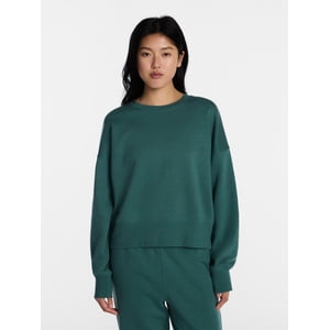 No Boundaries Women's Boxy Fleece Sweatshirt
