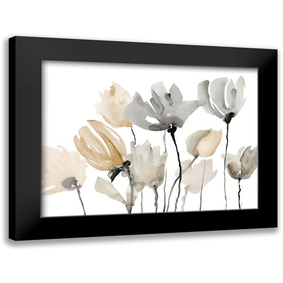 Loreth, Lanie 14x11 Black Modern Framed Museum Art Print Titled - Muted Follow Your Dreams Floral