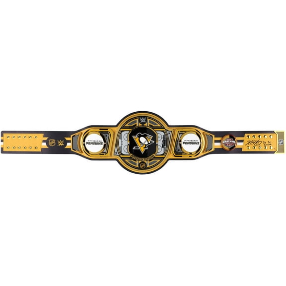 Kris Letang Pittsburgh Penguins Autographed WWE Legacy Title Belt with "3X SC Champ" Inscription - Limited Edition of 5 - Fanatics Authentic Certified