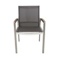 thumbnail image 5 of GDF Studio Swarthmore Outdoor Aluminum Dining Chairs with Faux Wood Accents, Set of 4, Silver, Gray, Natural Brown, Outdoor Mesh, 5 of 5