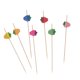thumbnail image 3 of EeaseMX 100 palillos desechables de madera para comida, cócteles, frutas, aperitivos, bebidas, suministros para fiestas (fresa de colores), 3 of 7
