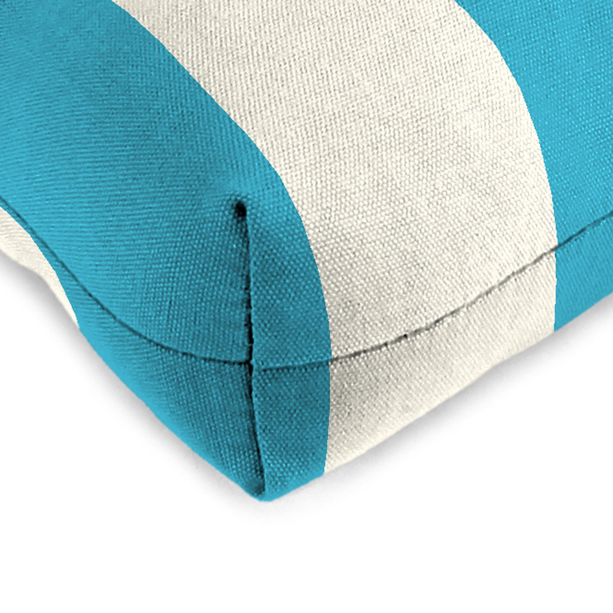 Jordan Manufacturing 19" x 19" Cabana Turquoise Stripe Square Tufted Contoured Outdoor Wicker Seat Cushion (2 Pack)