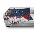 thumbnail image 3 of 4th of July Soft Flannel Fleece Throw Blanket, Cartoon Style Uncle Sam Hat Colorful United States Illustration, Cozy Plush for Indoor and Outdoor Use, 70" x 90", Multicolor, by Ambesonne, 3 of 6