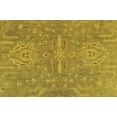 thumbnail image 2 of Overdyed Atiqullah Gold/Rust Rug, 8'10" x 12'1", 2 of 5