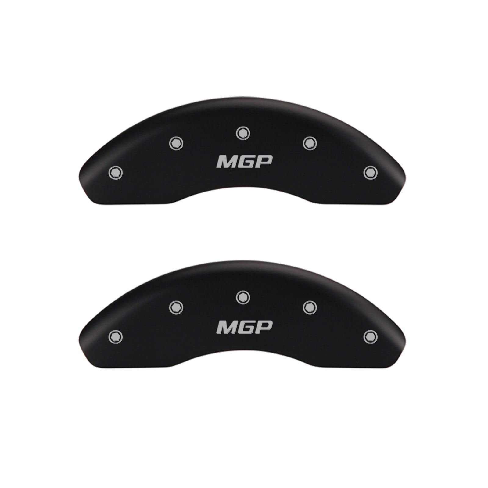 MGP Caliper Covers 14240SRS5BK Black Powder Coat Finish Front and Rear Caliper Cover Gen 5/RS Silver Characters, Engraved Set of 4 