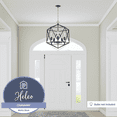 thumbnail image 2 of Prominence Home Heleo 5 Light Modern Matte Black Geometrical Chandelier, 2 of 4