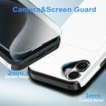 thumbnail image 5 of Benbenjaytek for iPhone 16 Wallet Case with Card Holder + 2 Tempered Glass Screen Protector Protective Dual Layer Shockproof Hidden Card Slot Slim Case Women Men iPhone 16 6.1 inch 2024 (White), 5 of 7