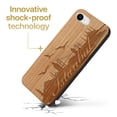 thumbnail image 3 of Case Yard Wooden Case Outside Soft TPU Silicone, Slim Fit Shockproof Wood Protective Phone Cover for Girls Boys Men and Women, Supports Wireless Charging Istanbul Love Design case for iPhone-SE, 3 of 7