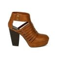 thumbnail image 2 of Qupid BD99 Women Leatherette Caged Round Toe Platform Strappy Ankle Bootie, 2 of 5