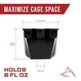 thumbnail image 2 of The ROP Shop Black Cage Cup for Feed & Water for Poultry, Ducks, Birds, Rabbits, Hamsters, 2 of 8
