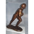 thumbnail image 5 of Nifao Football player Bronze Statue – Home Decor Sculpture, 30"L x 12"W x 36"H, 5 of 10
