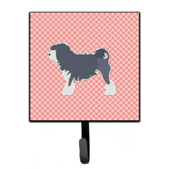 Carolines Treasures BB3635SH4 Lowchen Checkerboard Pink Leash or Key Holder