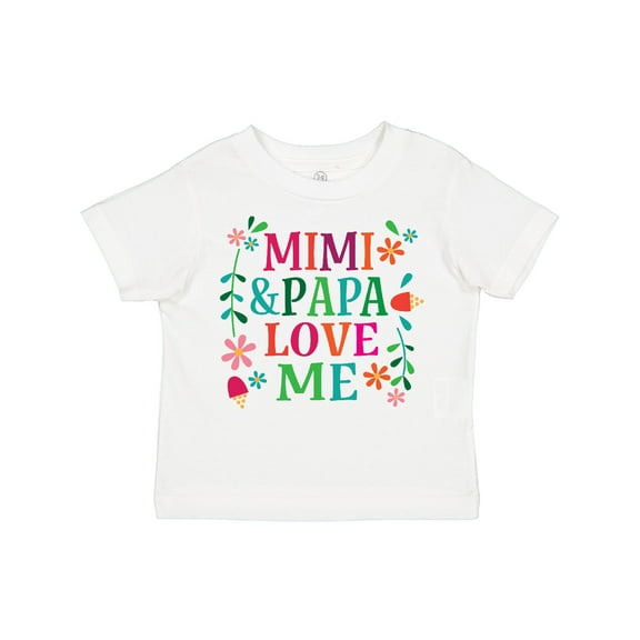 Inktastic Mimi and Papa Love Me Girls Toddler T-Shirt