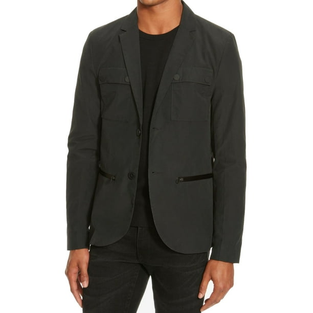 Kenneth Cole Reaction - Kenneth Cole Reaction NEW Black Mens Large L Two-Button Blazer Jacket