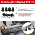 thumbnail image 3 of Sandblasting Nozzle Tips Kit, Abrasive Blast Sandblaster- Ceramic Tips 2mm/2.5mm/3mm/3.5mm (8 Pcs),8 * Sandblasting Nozzle, 3 of 7