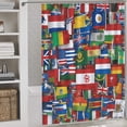 thumbnail image 2 of Flags Of All Countries Of The World-1 Shower Curtain Ornament Bathroom Curtains with Fabric Bathroom Decor, 2 of 6