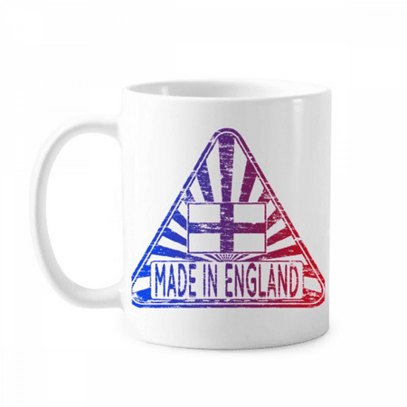 

England UK Triangle Landmark Flag Mug Pottery Cerac Coffee Porcelain Cup Tableware