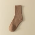 thumbnail image 2 of MIASHUI Women's Mid-Crew Socks Thermal Winter Socks for Women Cozy Stackable Socks with Grips Sleep Socks Coffee, 2 of 4