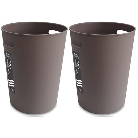 VOGRYE 2 Pack Small Trash Can Round Plastic Wastebasket, Garbage Container Bin, 1.5 Gallon Capacity