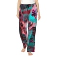 thumbnail image 1 of Fotbe Psychedelic Hairless Cat Pantalones de Pijama para Mujer, Pantalones de Dormir, Pantalones Pj con Cordón y Bolsillos-XX-Large, 1 of 6
