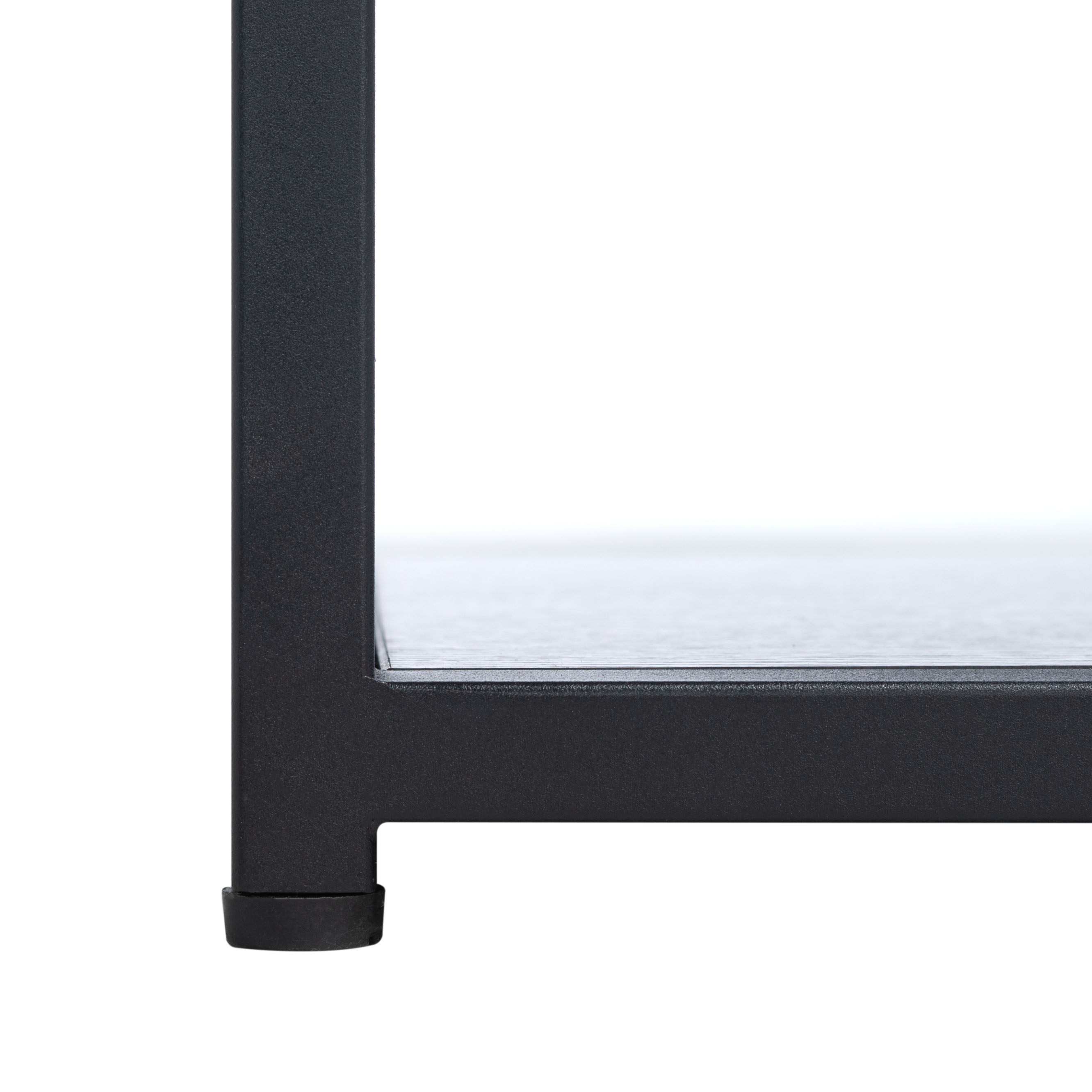 SAFAVIEH Ackley Contemporary Solid Coffee Table, Black with Glass Top (39.4 in. W x 19.7 in. D x 16.5 in. H)