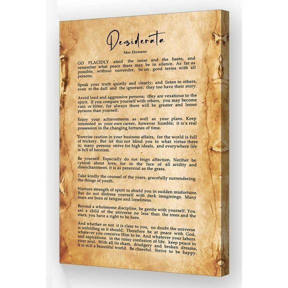 Desiderata Wall Art Poem Poster Motivational Pictures Retro Prints Literature Quotes Wall Art Home Decor poster