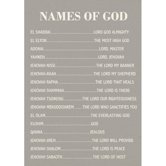 Christian Canvas Poster, Names of God Canvas Poster Wall Art for Home Church Decor Christian Wall Art, Home Church Room Decor, Bible Verse poster