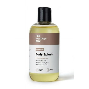 Her Fantasy Box Body Splash Hydrating Body Oil - Moisturizing, Non-Greasy Formula for Soft, Smooth Skin - All-Natural, Lightweight & Nourishing (8 Fl Oz, Unscented)