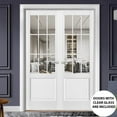 thumbnail image 6 of Solid French Double Doors | Felicia 3599 White Silk with Clear Glass | Wood Solid Panel Frame Trims | Closet Bedroom Sturdy Doors -36" x 84" (2* 18x84), 6 of 6