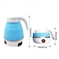 thumbnail image 4 of Travel Portable Foldable Electric Kettle, 0.6L Small Collapsible Hot Water Boiler For Coffee Tea (Blue), 4 of 6