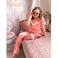 thumbnail image 3 of Pijama Arshiner de seda satinada para niñas de manga corta de 4 a 5 años, 3 of 8