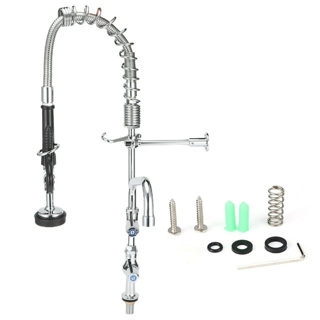 Robinet d'Évier Commercial G1/2 avec Pulvérisateur Rétractable Équipement de Nettoyage de Bar d'Hôtel 0.7m