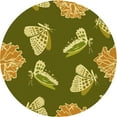 thumbnail image 1 of Ahgly Company Indoor Round Patterned Dark Bronze Brown Area Rugs, 8' Round, 1 of 6