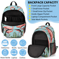 thumbnail image 5 of Herdesigns Pink Flamingo Tropical Palm Leaves Large Backpack Set with Lunch Box Lightweight Water Resistant Travel Laptop Backpacks Casual Daypacks for Women Men, 5 of 8